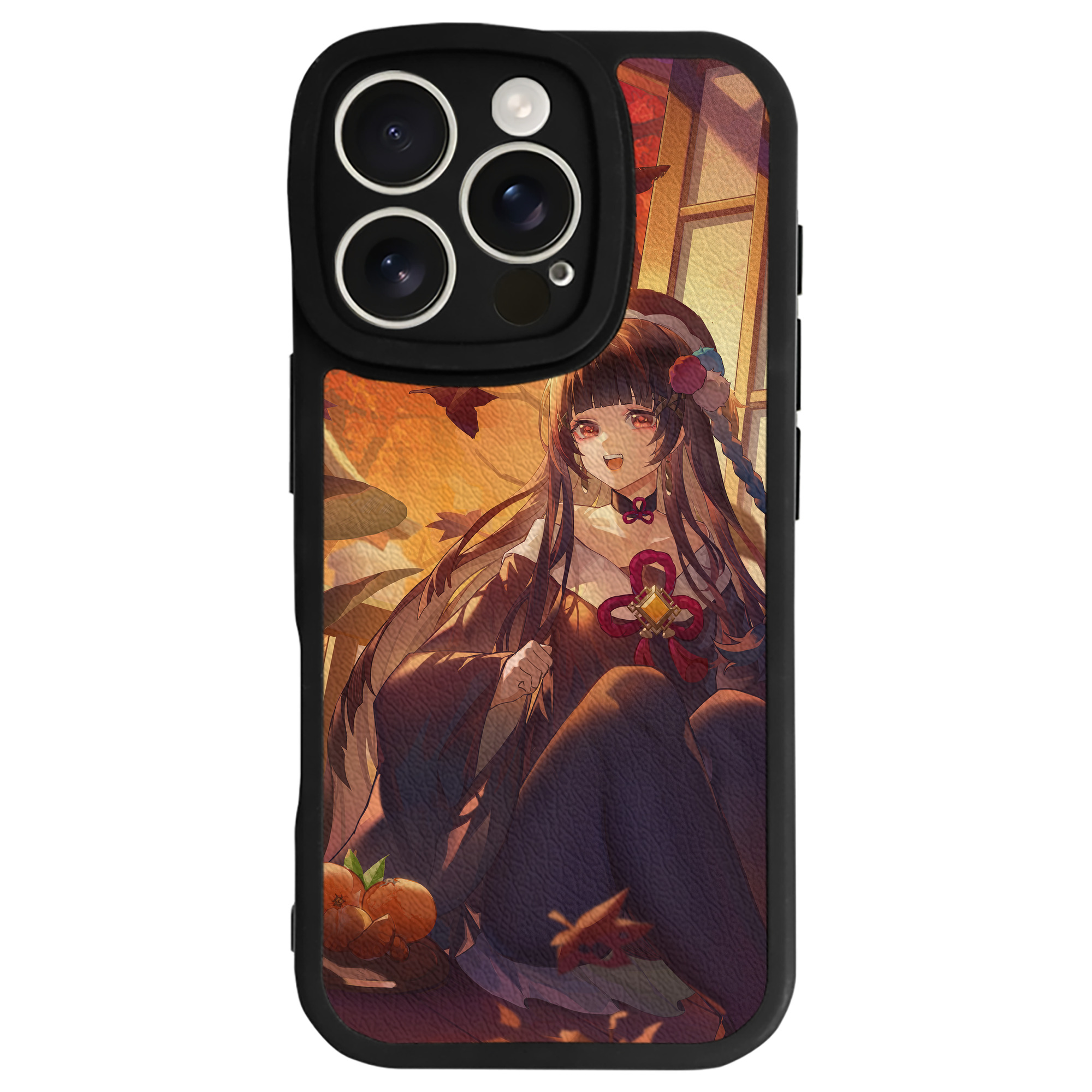げんし神 genshin 【iPhone 16シリーズ対応】シリコンスマホケース（レザー調） 材質：シリコン